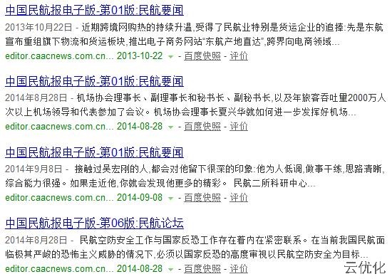 网站优化效果